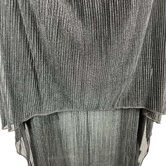 NWT Magic Semi Sheer Pleated High Low Black Skirt | Size: Medium - Picture 6 of 10